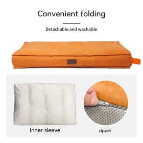 Small And Medium-sized Dogs Bed Removable And Washable Border Shepherd Kennel Four Seasons Universal Sleeping Sofa Pet (Option: XL-Orange (washing)